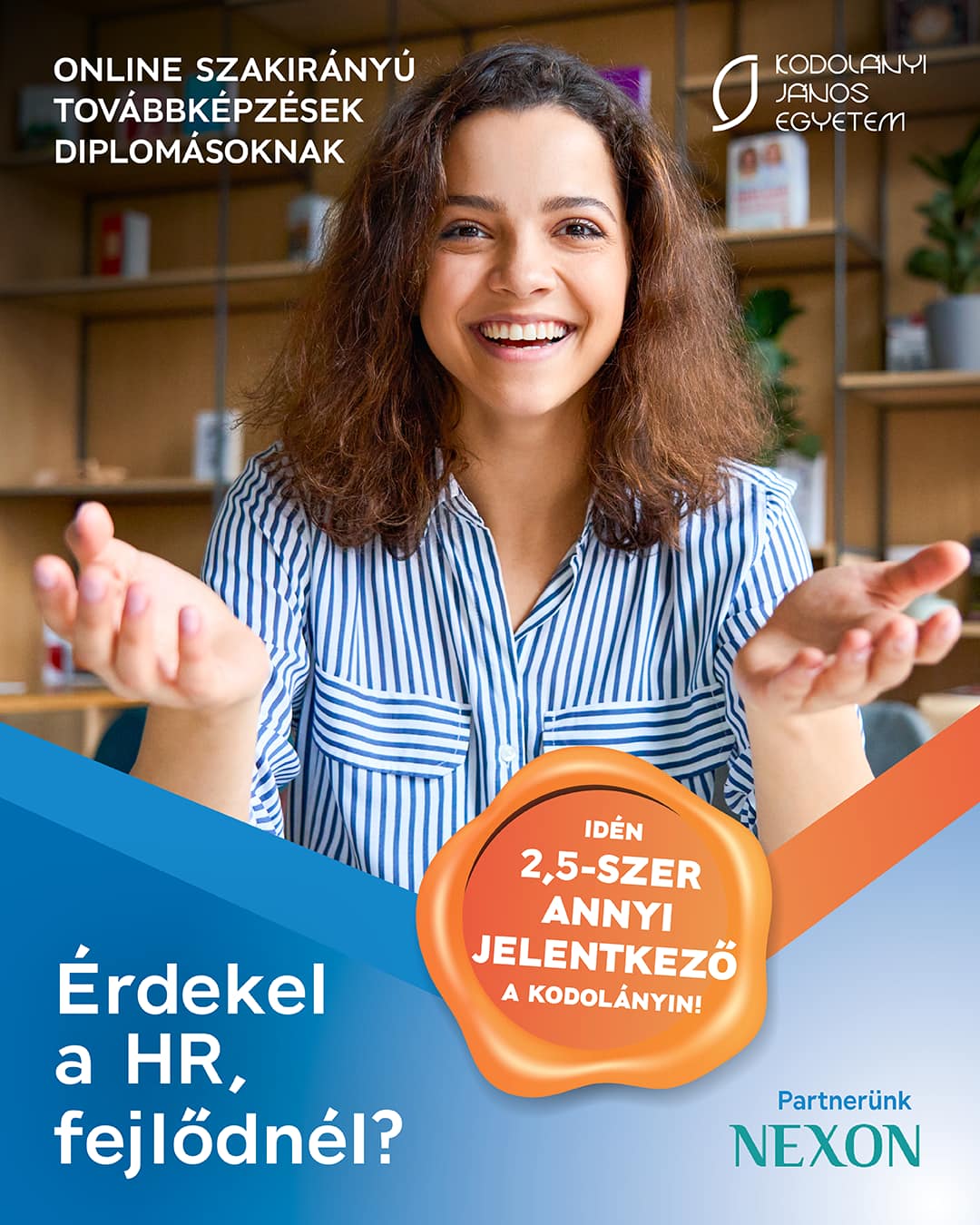 HR-szakirányú képzések a Kodolányi Egyetem és a NEXON szervezésében